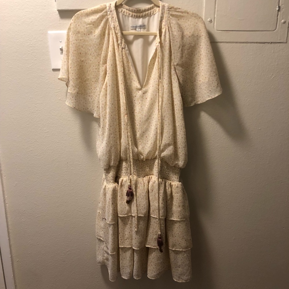 Rebecca minkoff pale yellow floral dress
